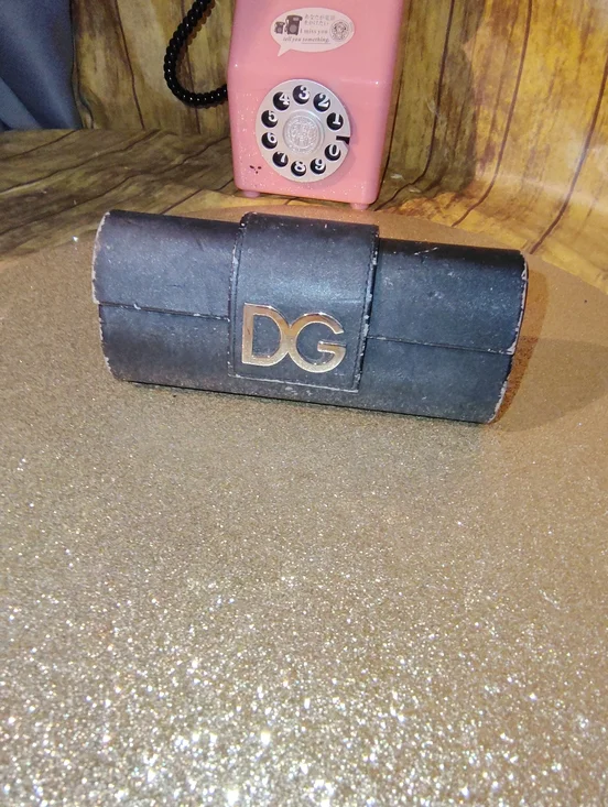 Vintage DG Black Eyewear And Case with Gold Logo. - Picture 2 of 7